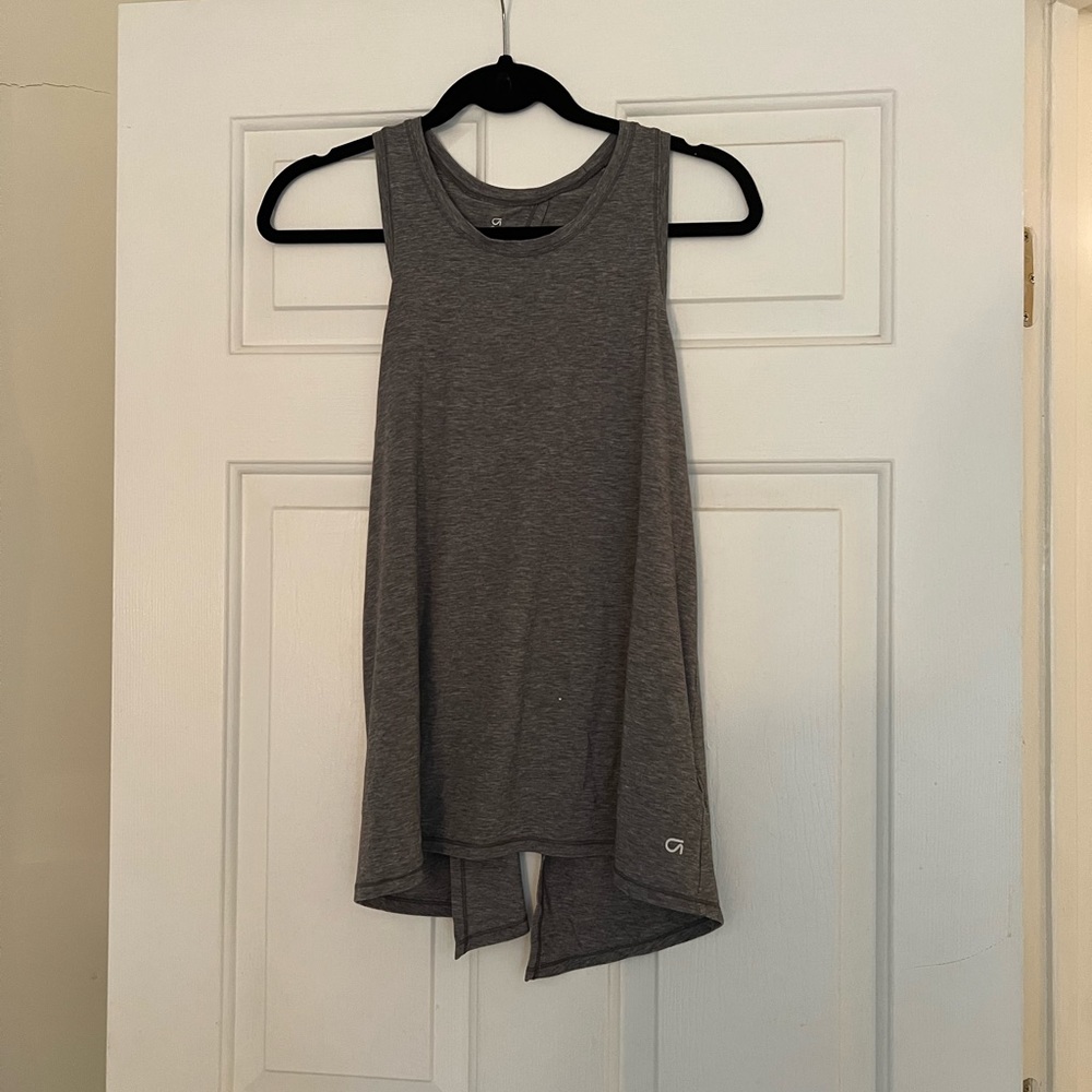 GapFit breathe tie hem open back tank